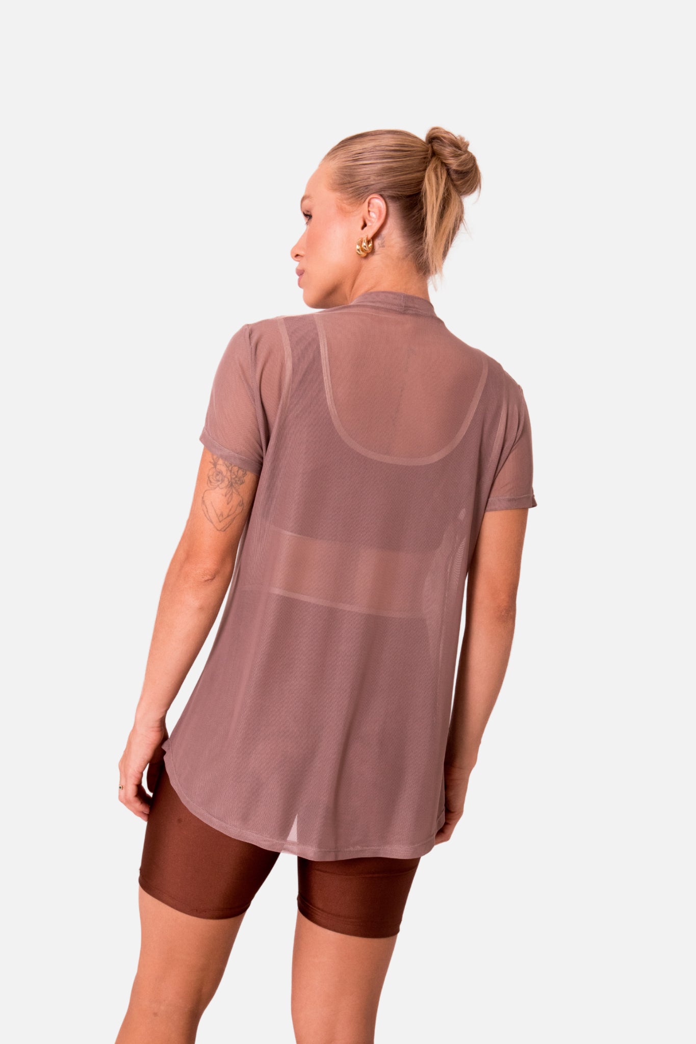 T-shirt Over arrastão terra HYRO