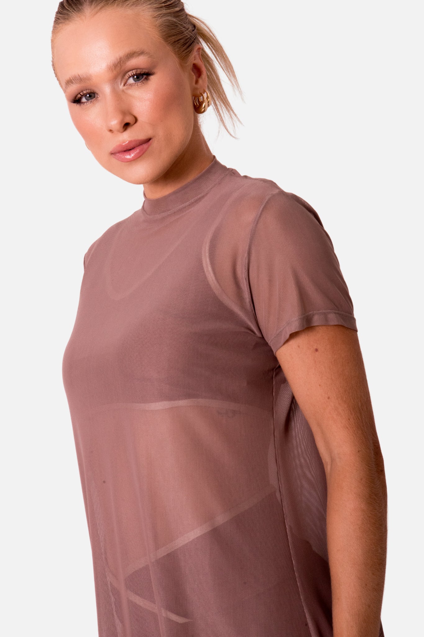 T-shirt Over arrastão terra HYRO