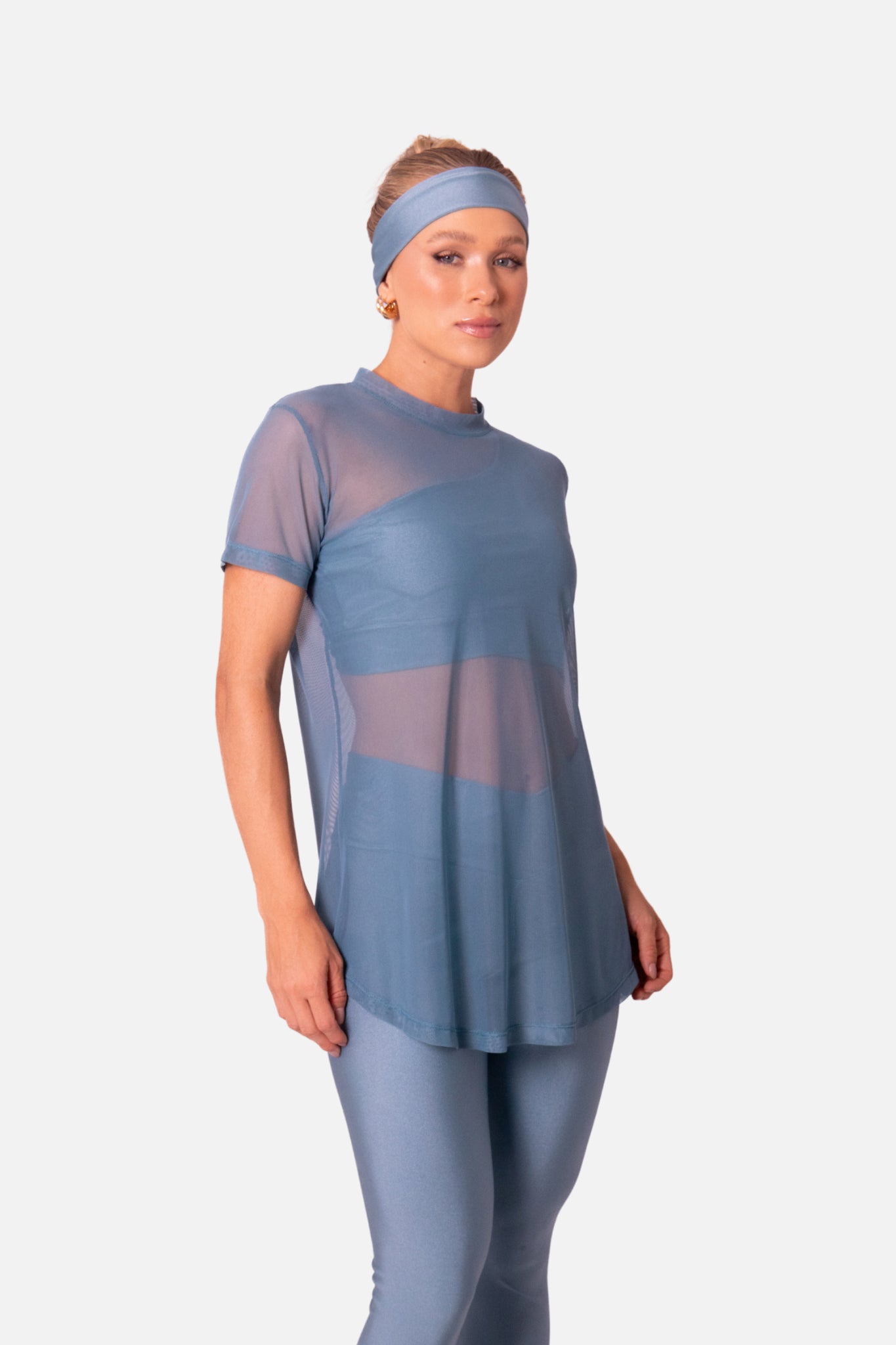 T-shirt Over arrastão azul HYRO
