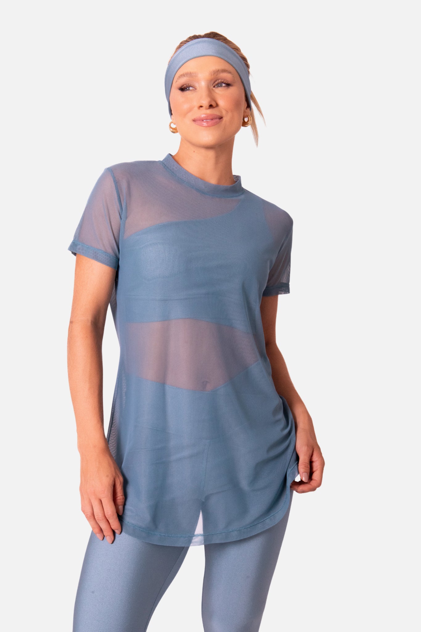 T-shirt Over arrastão azul HYRO